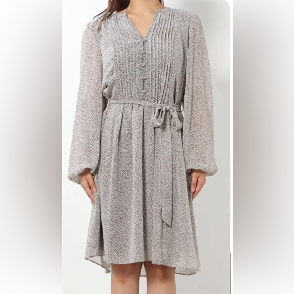 MSK Long Sleeve‎ Gray Dress women size 16